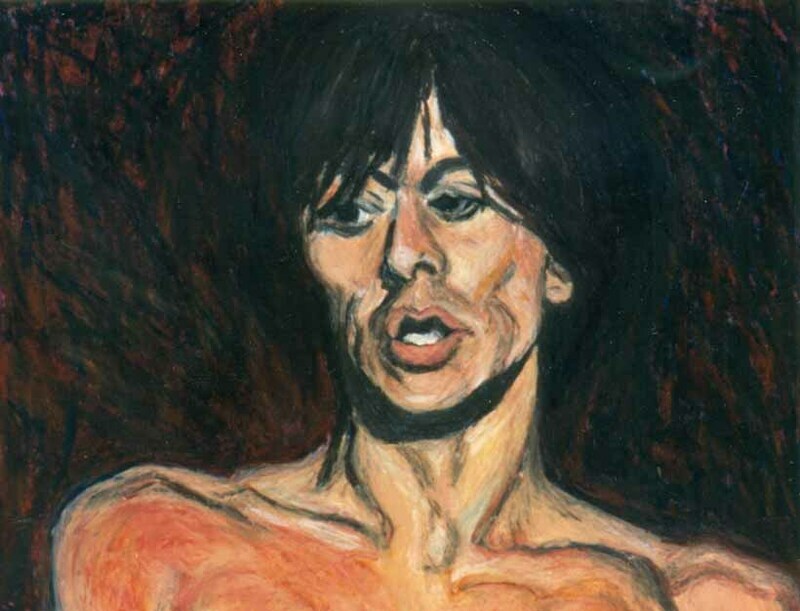 Iggy's Pure Lust (crop) by Rebecca Dufton,20 x 26 inches, oil pastel on paper